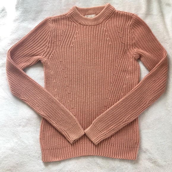 H&M Sweaters - H&M Basics Orange Knitted Crew Neck Sweater